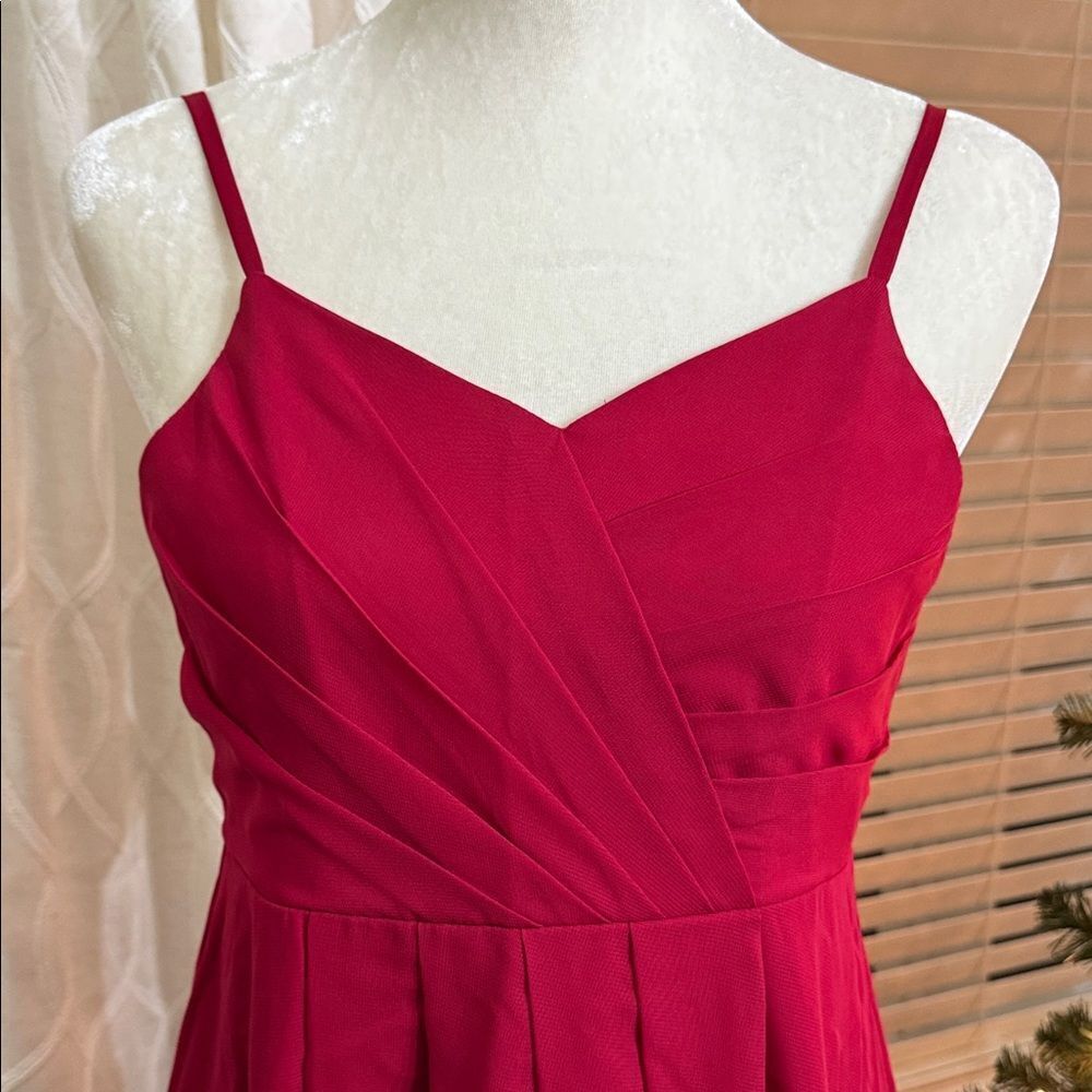 JJ’s House Burgundy Chiffon Fit & Flare Dress Youth J12 (11–12 yrs) NWT - Picture 6 of 10